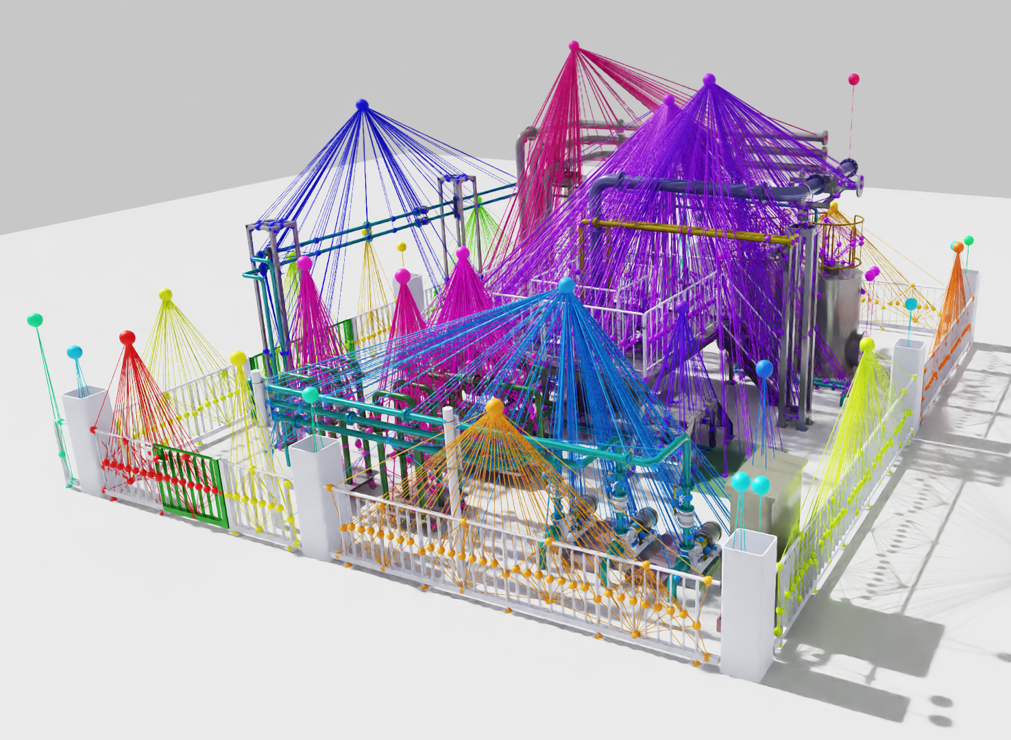 Visualization of scene graph inside the 3D environment