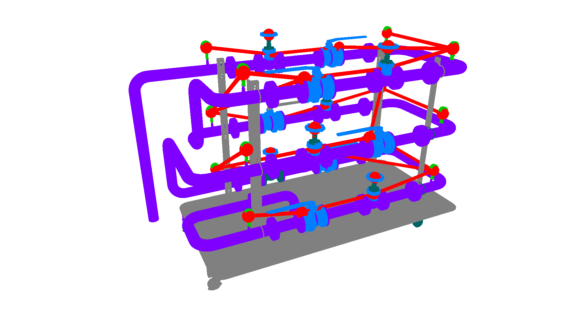 Visualization of semantic information and functional relations inside structure 1.