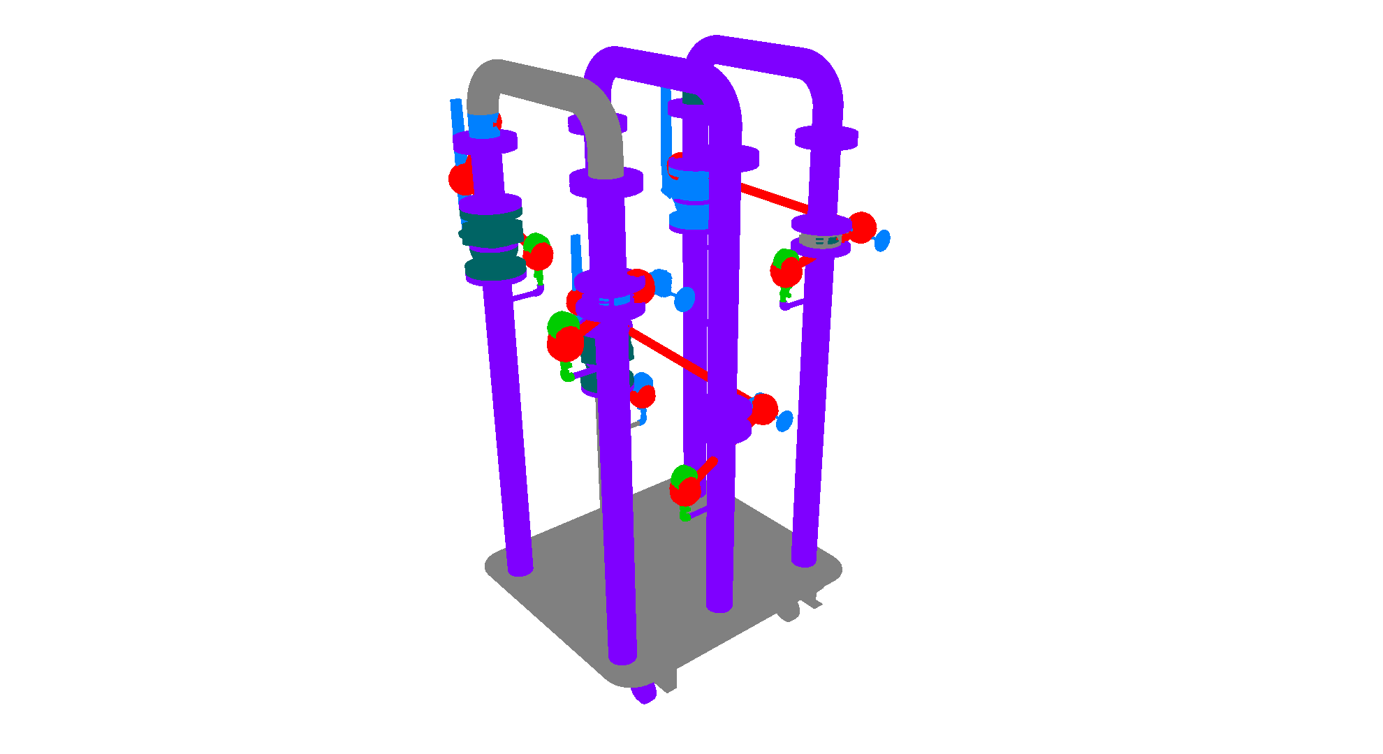 Visualization of semantic information and functional relations inside structure 2.